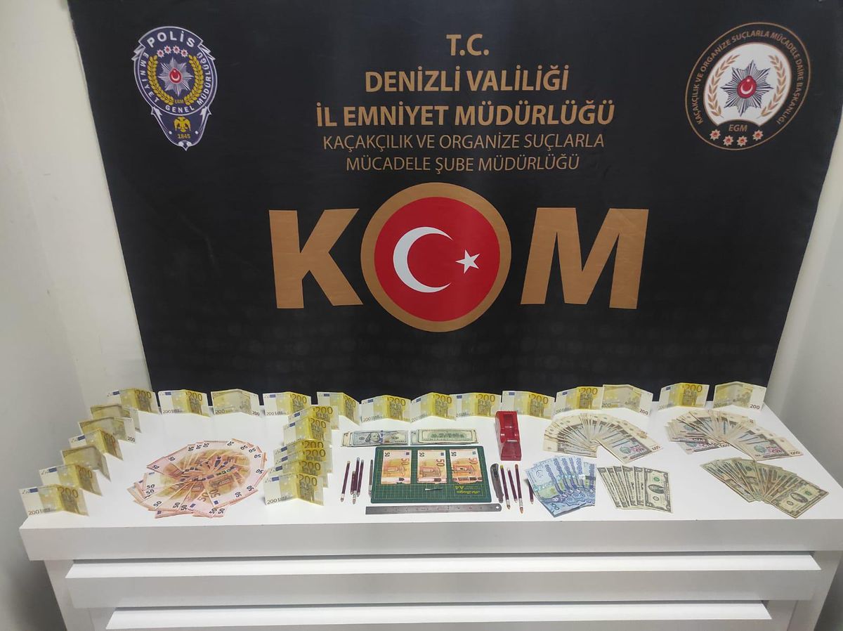 Denizli\'de sahte para operasyonunda yakalanan 2 zanlıdan biri tutuklandı