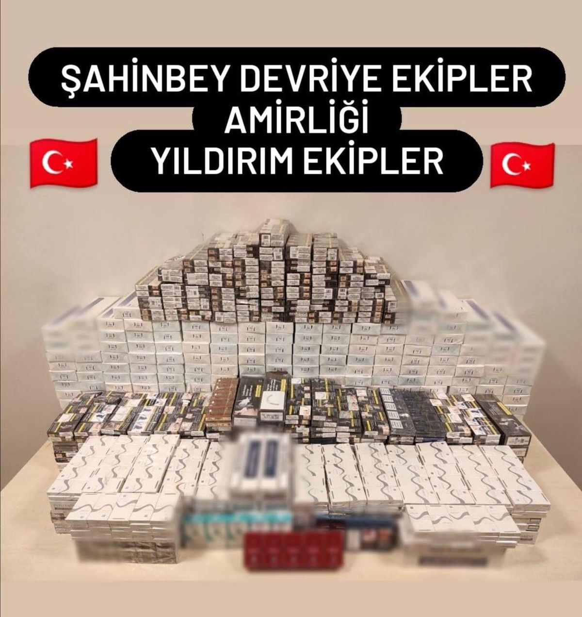 Gaziantep\'te 4 bin 297 paket kaçak sigara ele geçirdi