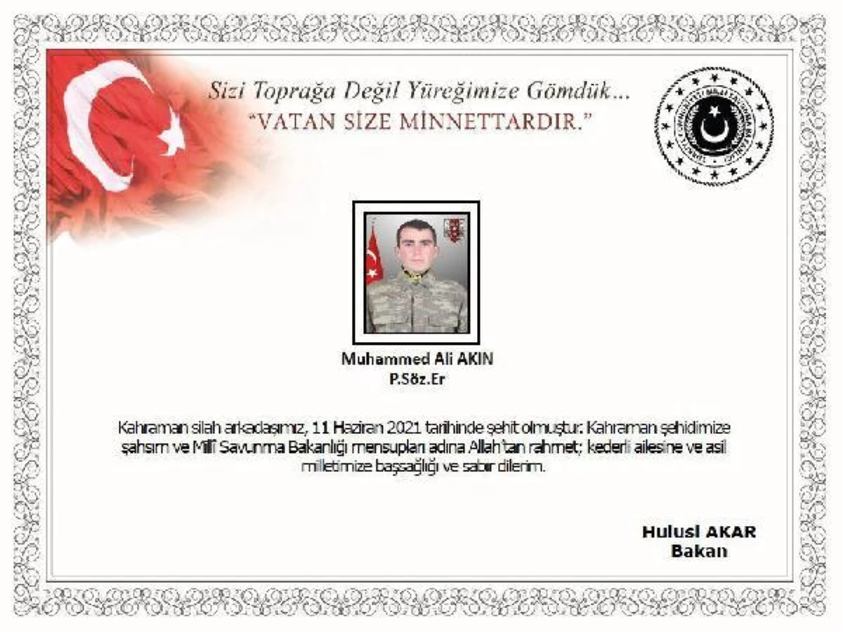 MSB: 1 asker şehit oldu