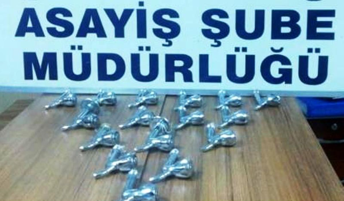 Musluk hırsızı yakalandı