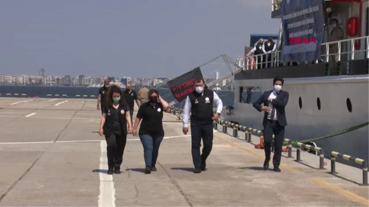 TÜBİTAK MAM Gemisi, Ege Denizindeki deprem araştırmalarını tamamlayarak İzmir Alsancak Limanı\'na döndü