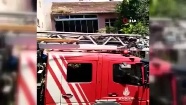 Yangında komşuları yaralandı, onlar canlı yayın yaptı