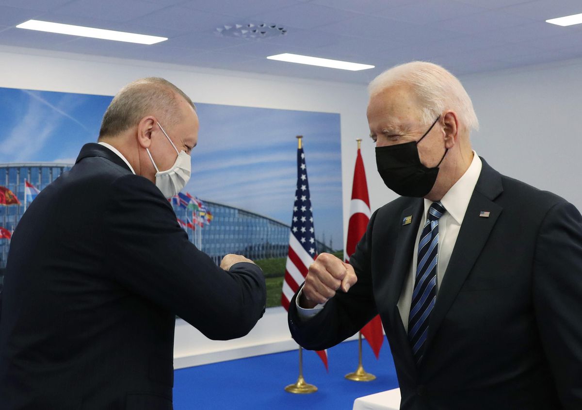 Cumhurbaşkanı Erdoğan\'ın ABD Başkanı Biden ile görüşmesi başladı