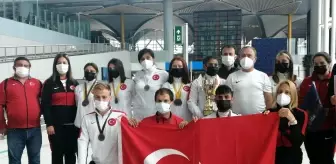 Dünya şampiyonu milli sporcular, 17 madalyayla yurda döndü