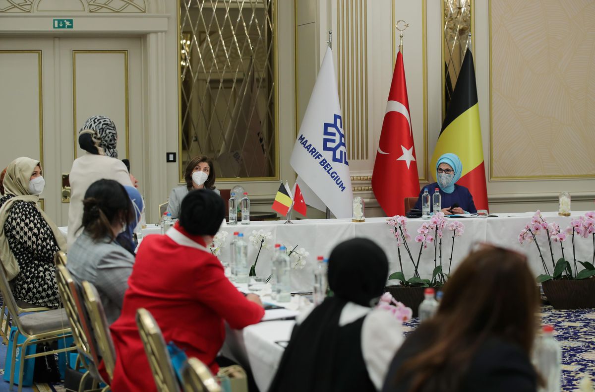 Emine Erdoğan Brüksel\'de Maarif Vakfının istişare toplantısına katıldı