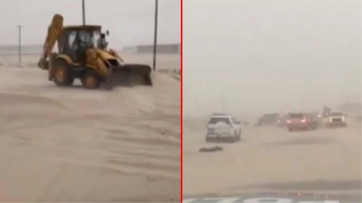 Kuveyt\'i kum fırtınası vurdu! Göz gözü görmüyor