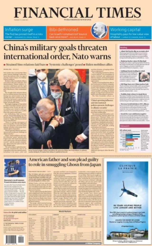 Cumhurbaşkanı Erdoğan'ın danışmanı Financial Times'ın kapağına sessiz kalmadı