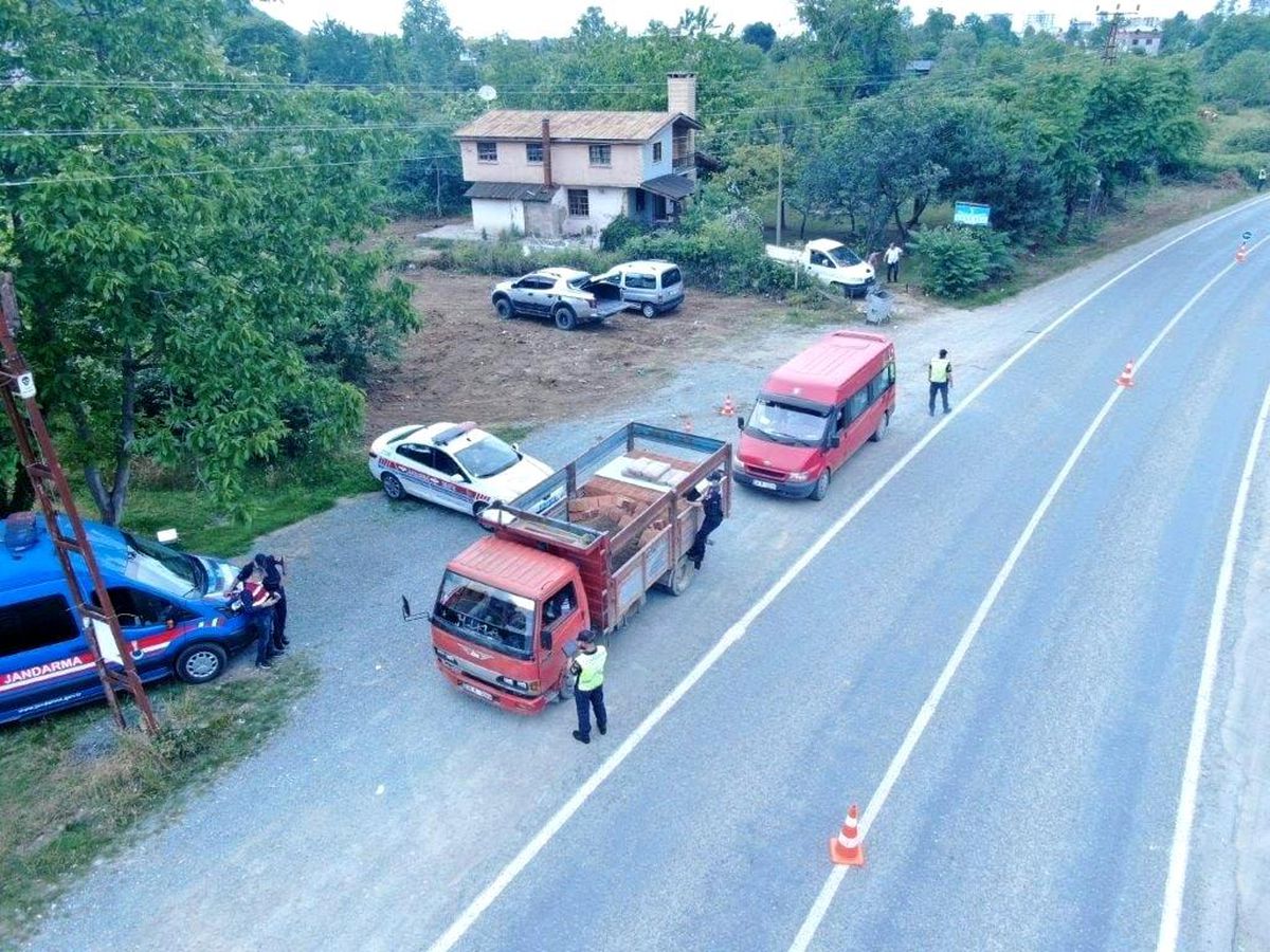 Giresun\'da drone destekli trafik denetimi gerçekleştirildi