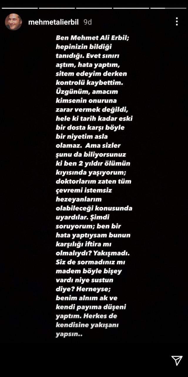 Mehmet Ali Erbil'den Seda Sayan'ın tecavüz suçlamasına zehir zemberek cevap: Bu iftira yakışmadı