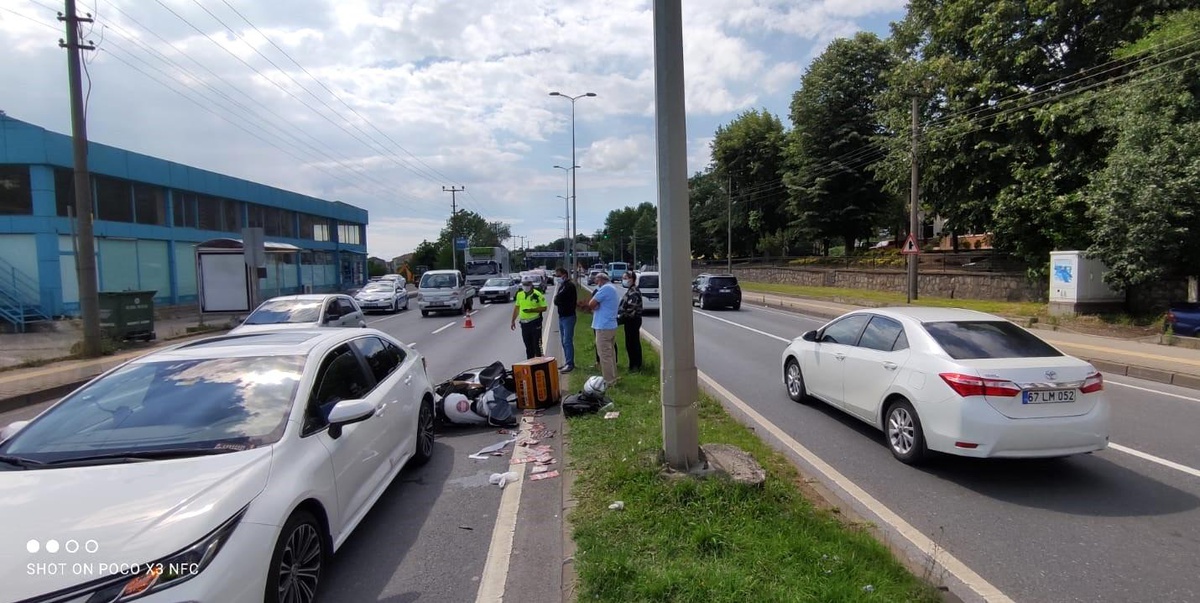 Otomobil ile motosiklet çarpıştı: 1 yaralı