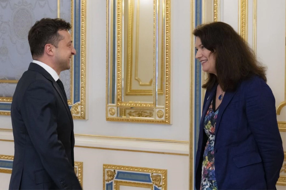 Ukrayna Devlet Başkanı Zelenskiy, AGİT Dönem Başkanı Linde ile Kiev\'de görüştü