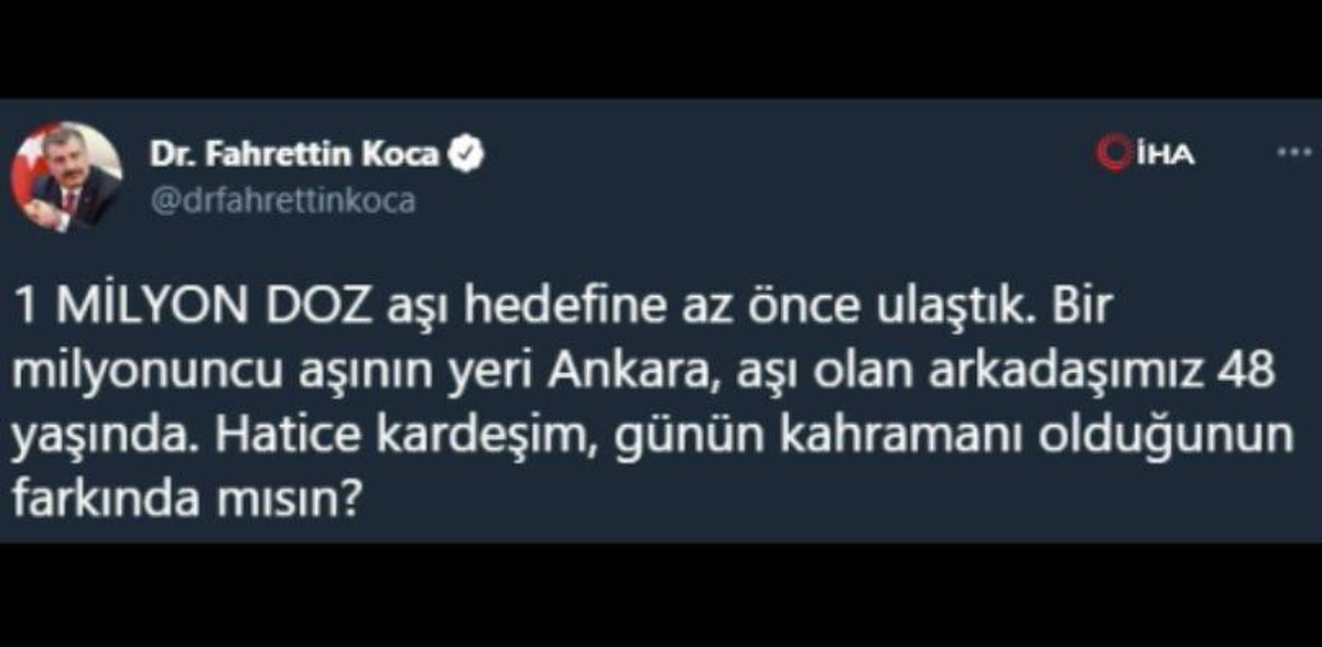 24 saatte 1 milyon 240 311 kişi aşı oldu
