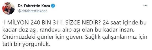 Bu hızla ortada koronavirüs kalmaz! Bakan Koca, aşılamadaki son rekoru verdi