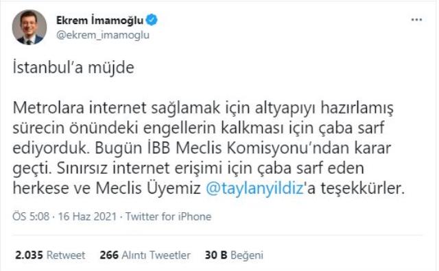 İstanbullulara müjde! Metroya sınırsız internet geliyor