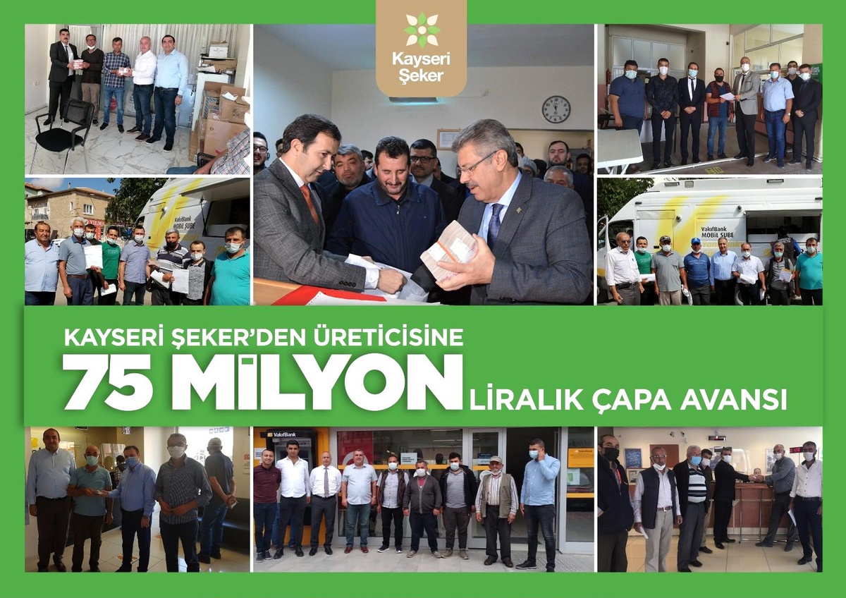 Kayseri Şeker, çiftçiye çapa avansı ödemesini başlattı
