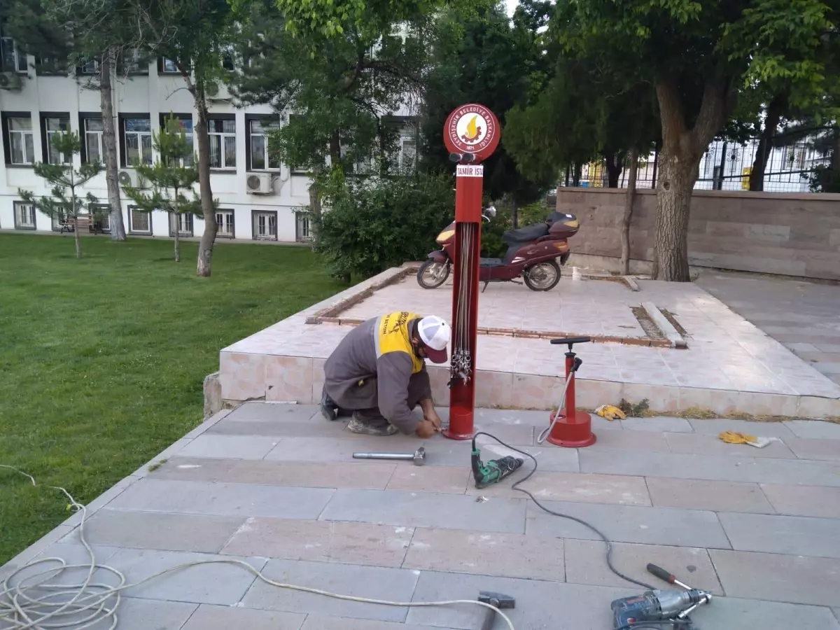 Seydişehir Belediyesi ilçenin iki faklı noktasına bisiklet tamir istasyonu kurdu