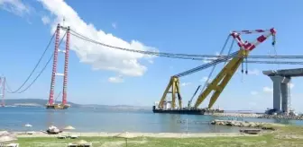 1915 Çanakkale Köprüsü'ne ilk tabliye bloğun montajı yapıldı