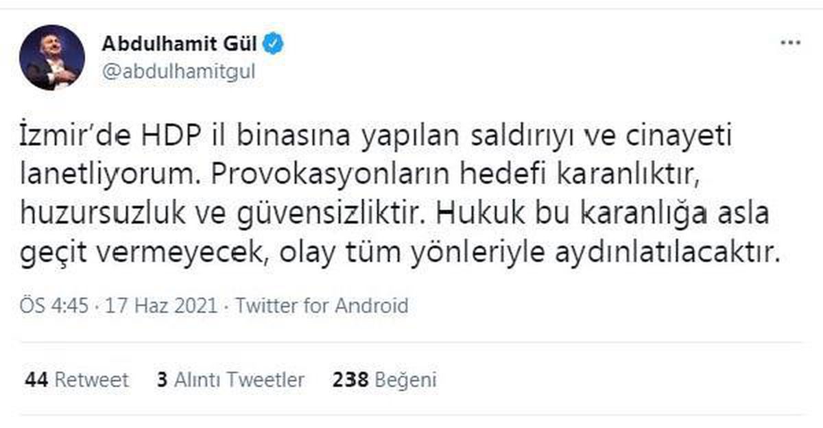 Bakan Gül: Olay tüm yönleriyle aydınlatılacaktır