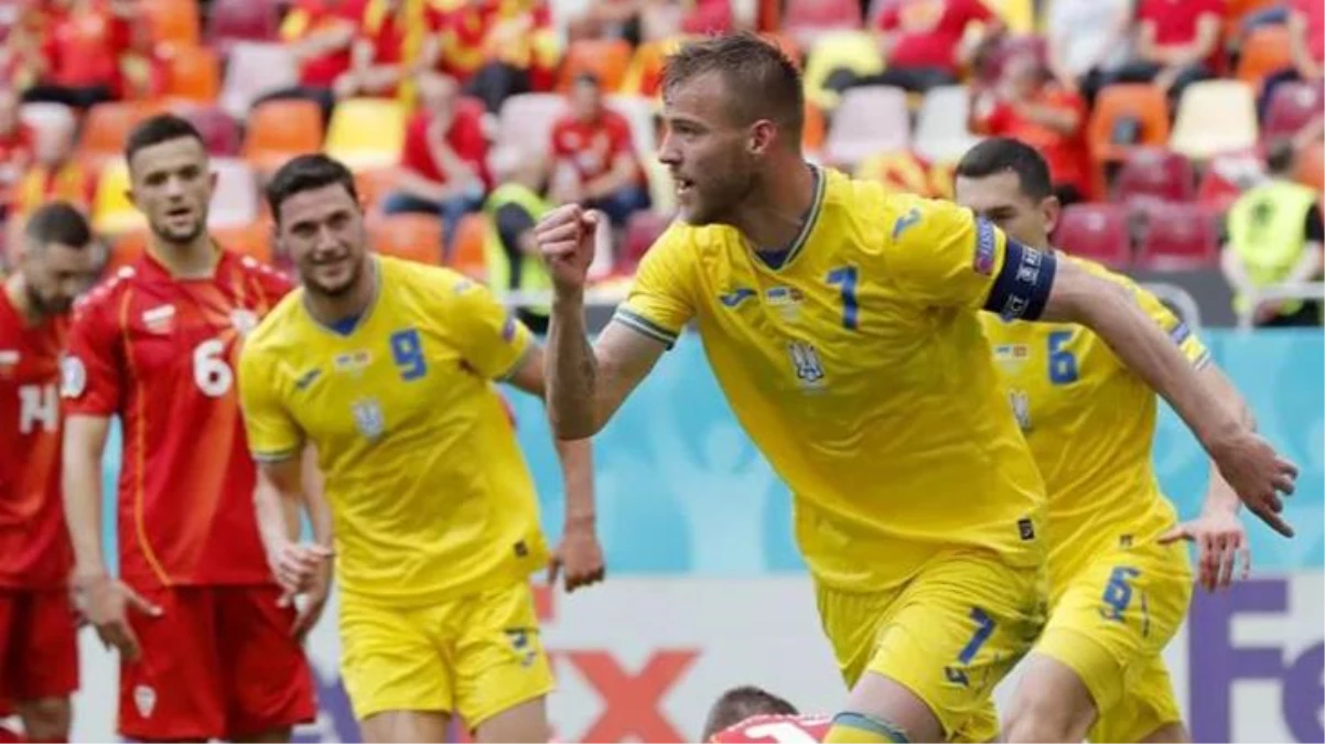 Ukrayna ilk galibiyetine ulaştı! EURO 2020 C Grubu\'nda Makedonya\'yı 2-1 yendi