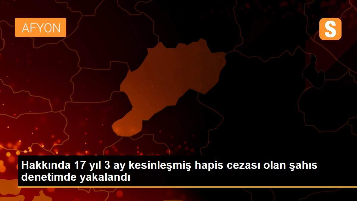 Hakkında 17 yıl 3 ay kesinleşmiş hapis cezası olan şahıs denetimde yakalandı