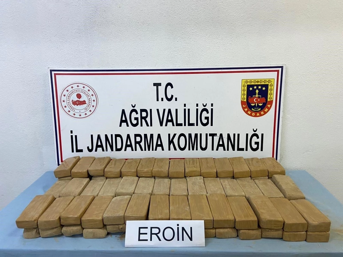 Ağrı\'da 51 kilogram eroin ele geçirildi