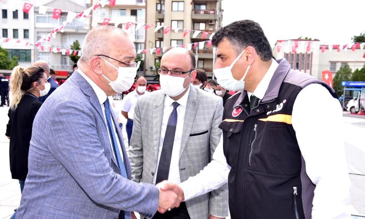 Başkan Ergün\'den AFAD çadırına ziyaret