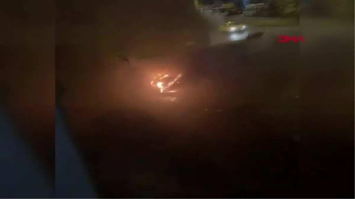 İSTANBUL ? KAĞITHANE\'DE KAMYONET ALEV ALEV YANDI