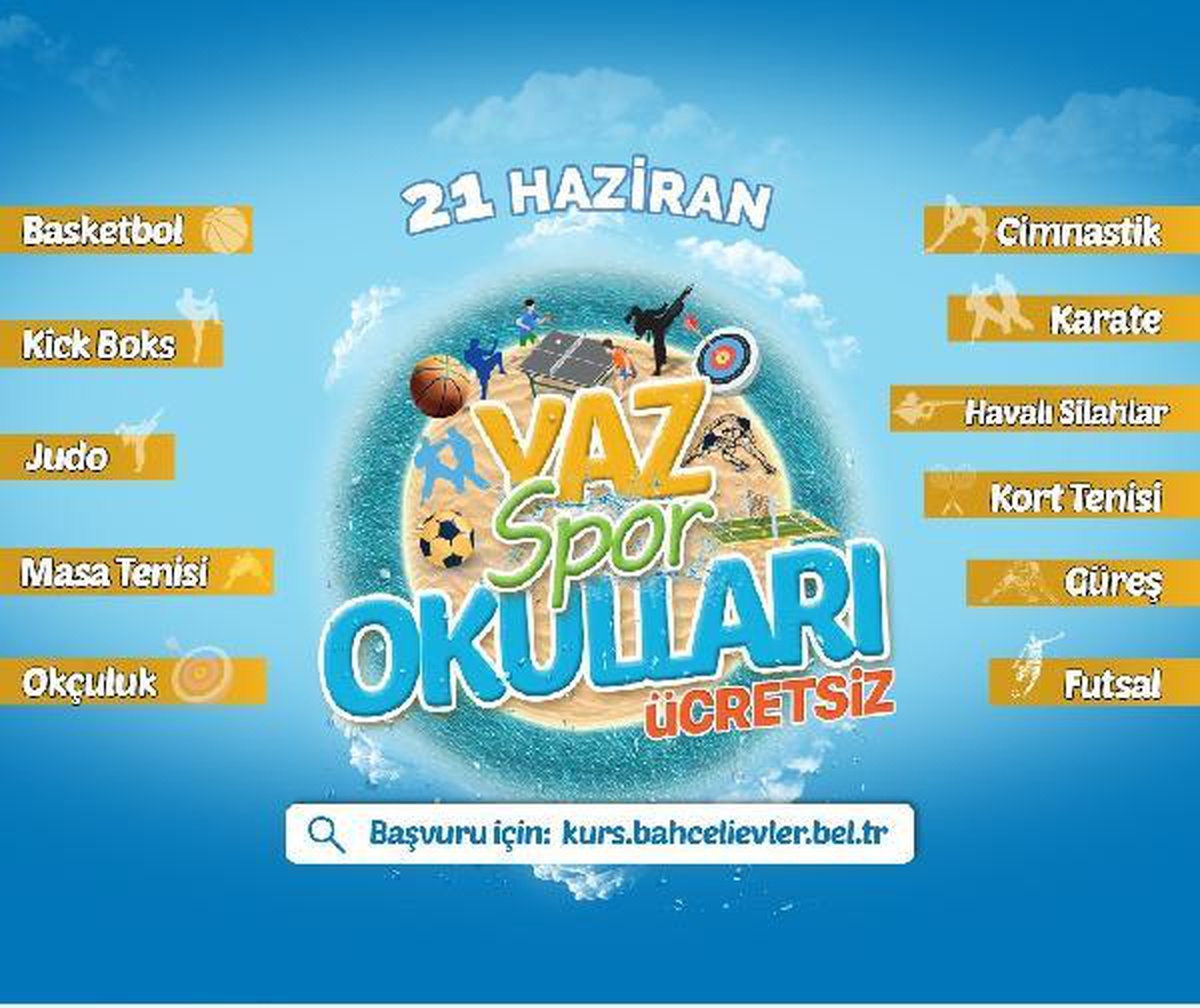 Bahçelievler\'de Yaz Spor Okulları 21 Haziran\'da başlıyor