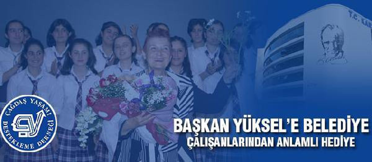 Başkan Yüksel\'e çalışanlarından anlamlı hediye
