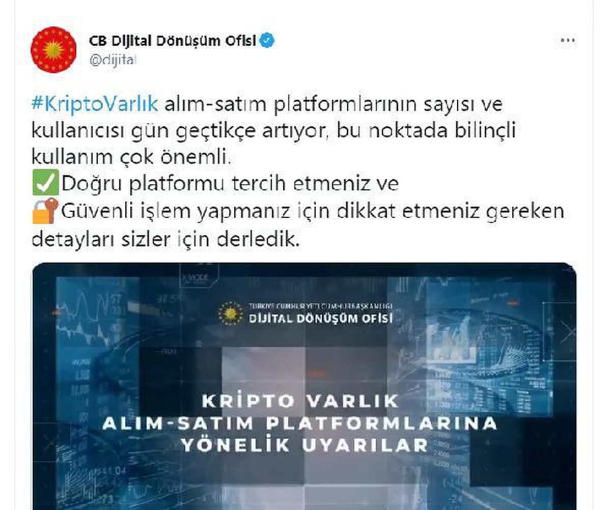 Cumhurbaşkanlığı\'ndan \'kripto para\' uyarısı