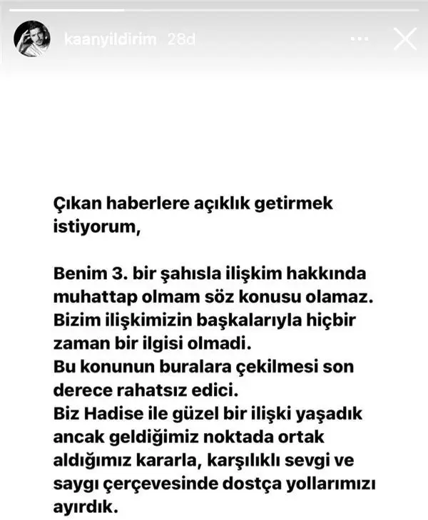 Kaan Yıldırım'dan flaş Hadise açıklaması! O iddiaya yanıt verdi Kaan Yıldırım'dan flaş Hadise açıklaması! O iddiaya yanıt verdi