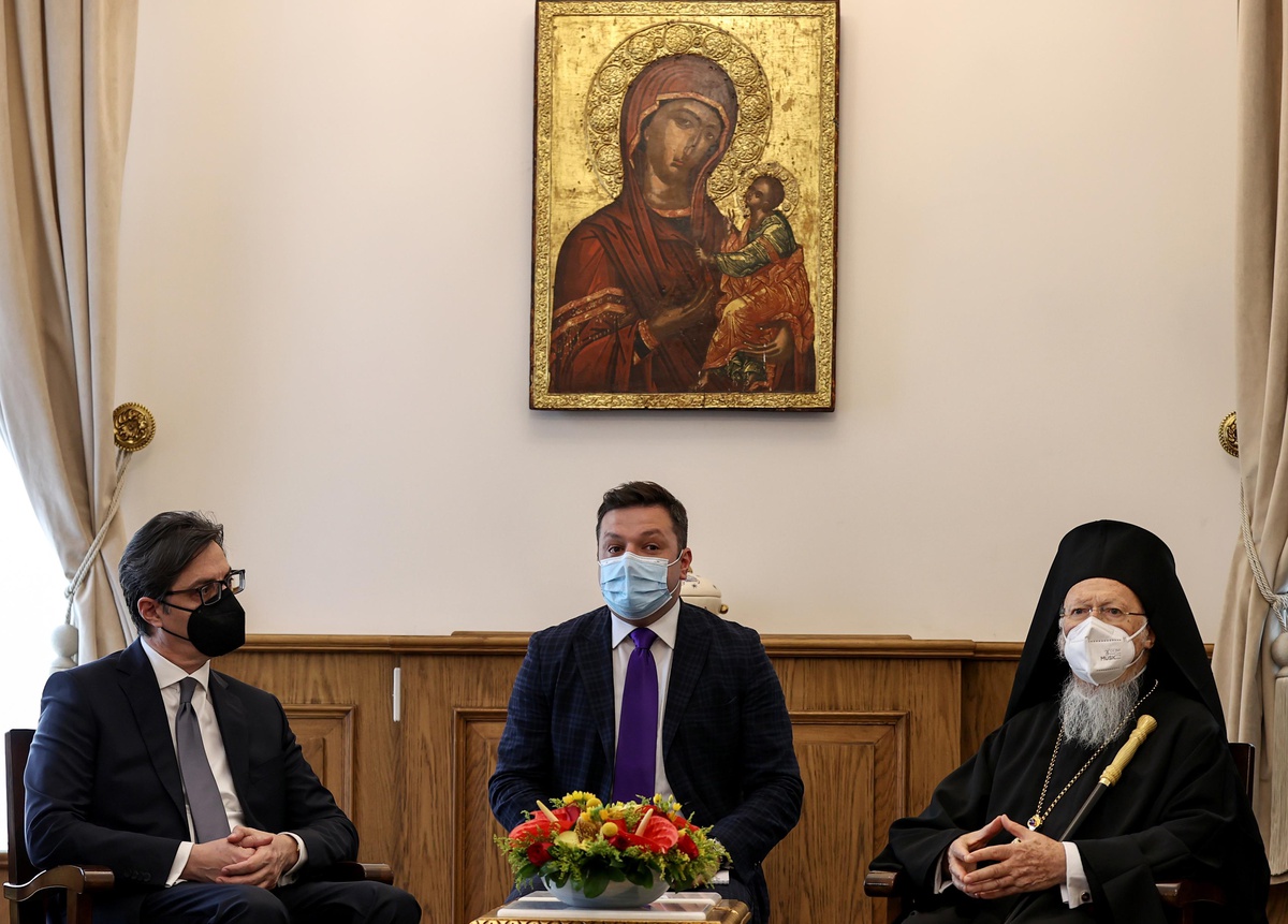 Son dakika: Kuzey Makedonya Cumhurbaşkanı Pendarovski\'den Fener Rum Patriği Bartholomeos\'a ziyaret