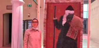 Yunus Emre'yi tasvir eden kilimi üç ay boyunca ilmek ilmek dokudular