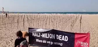 RIO DE JANEIRO - Copacabana Plajında Kovid-19 protestosu