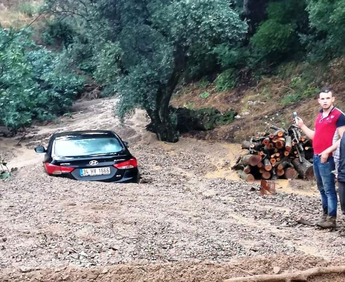 Sağanak yağış Köşk\'te etkili oldu