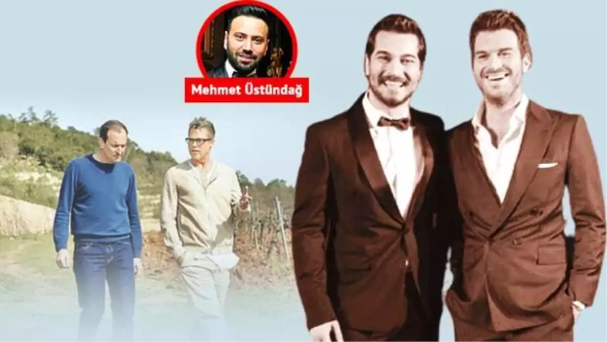 Çağatay Ulusoy ve Kıvanç Tatlıtuğ kolları sıvadı... Üzüm bağı aldılar sıra şarapta!