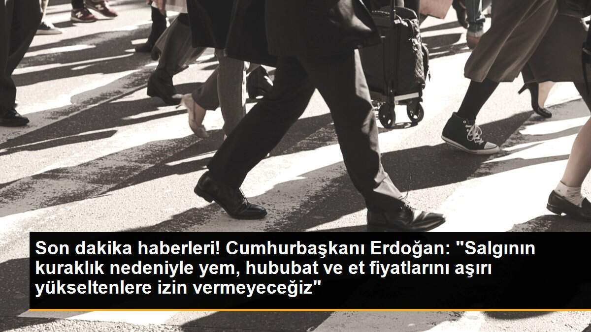 Son dakika haberleri! Cumhurbaşkanı Erdoğan: "Salgının kuraklık nedeniyle yem, hububat ve et fiyatlarını aşırı yükseltenlere izin vermeyeceğiz"