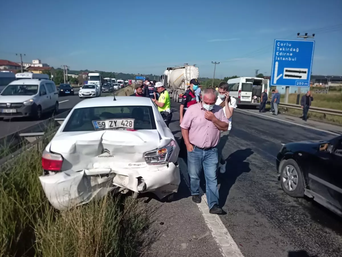 Son dakika haberi | Tekirdağ\'da zincirleme trafik kazasında 7 kişi yaralandı