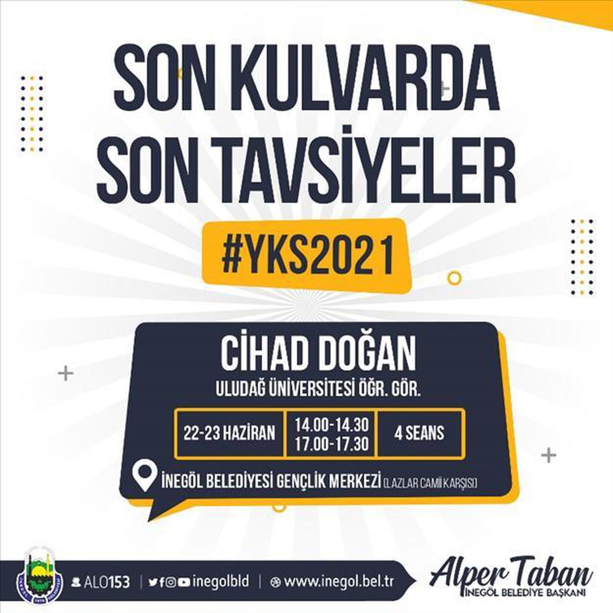 YKS öncesi öğrencilere son tavsiyeler