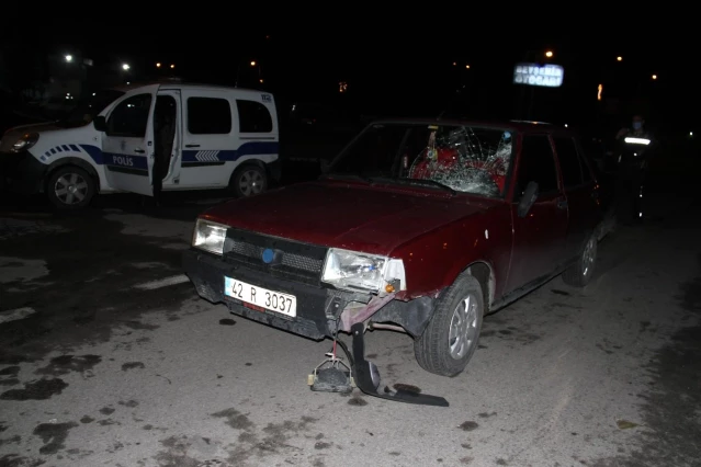 Konya'da otomobil yayaya çarptı: 1 yaralı