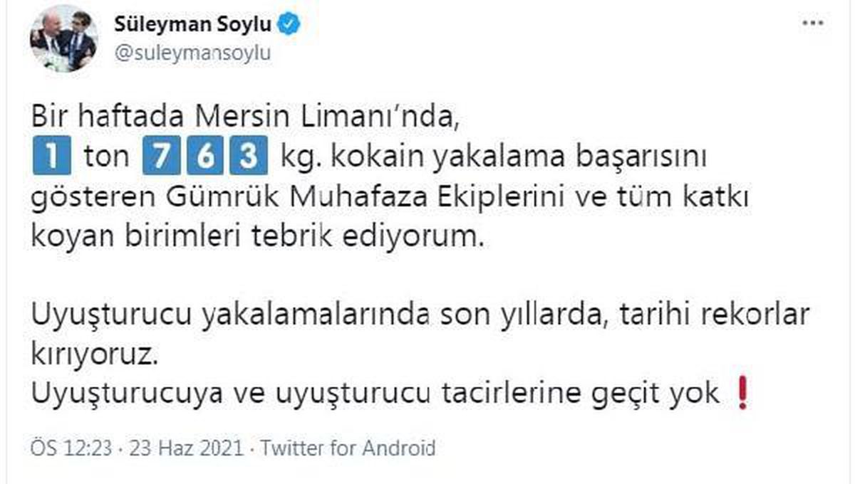 Mersin Limanı\'nda muz yüklü konteynerde 463 kilo kokain ele geçirildi (2)