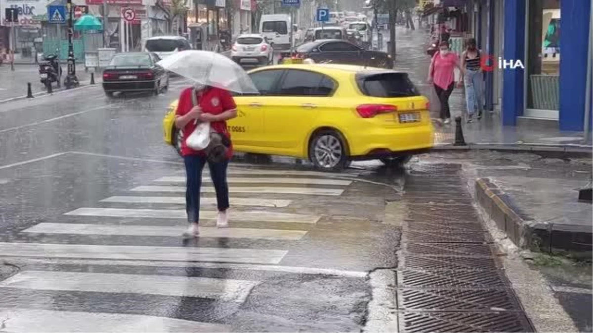 Tekirdağ\'da şiddetli yağmur hazırlıksız yakaladı