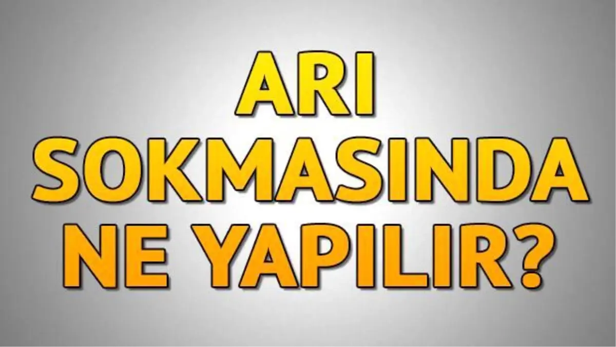 Arı sokmasına ne iyi gelir? Arı sokmasında ne yapılır?