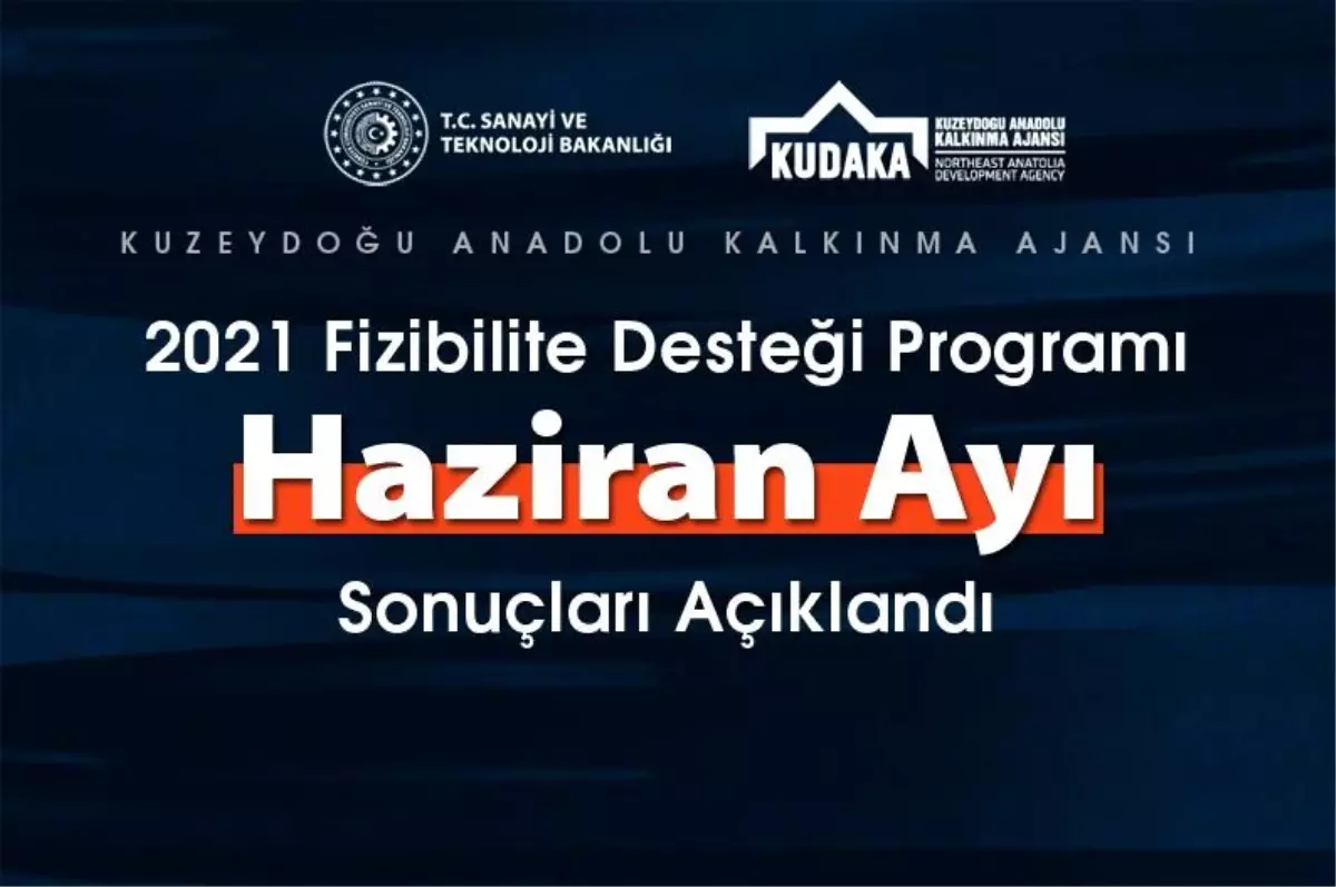 KUDAKA 2021 yılı Fizibilite Desteği Programı Haziran ayı sonuçları açıklandı