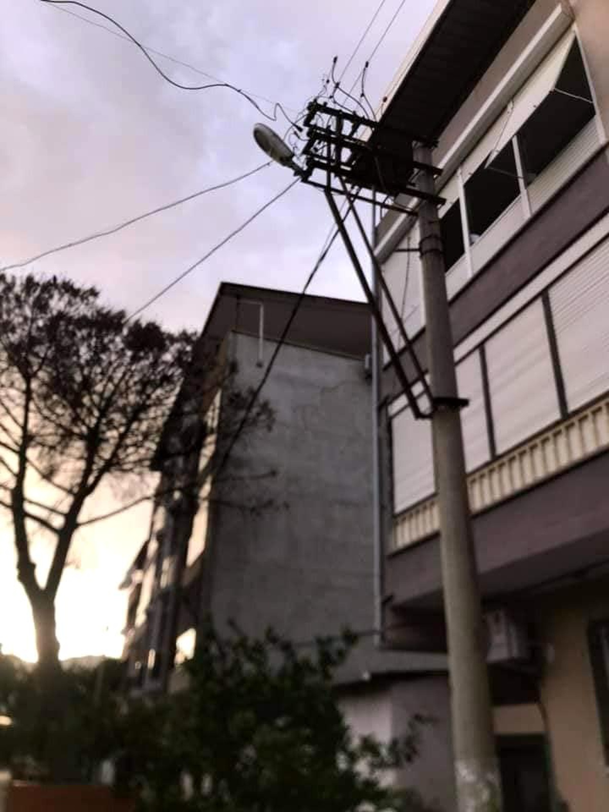 Zarar gören elektrik direklerine anında müdahale
