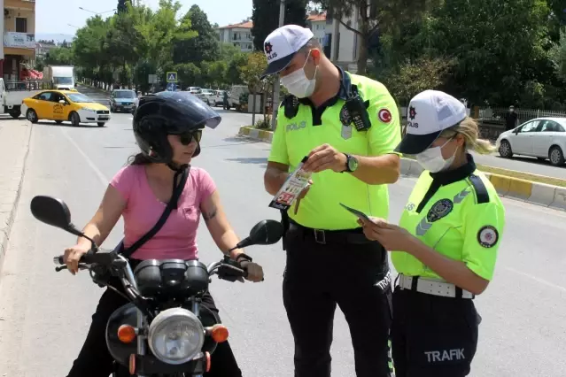 Aydın'da moto kuryeler bilgilendirildi