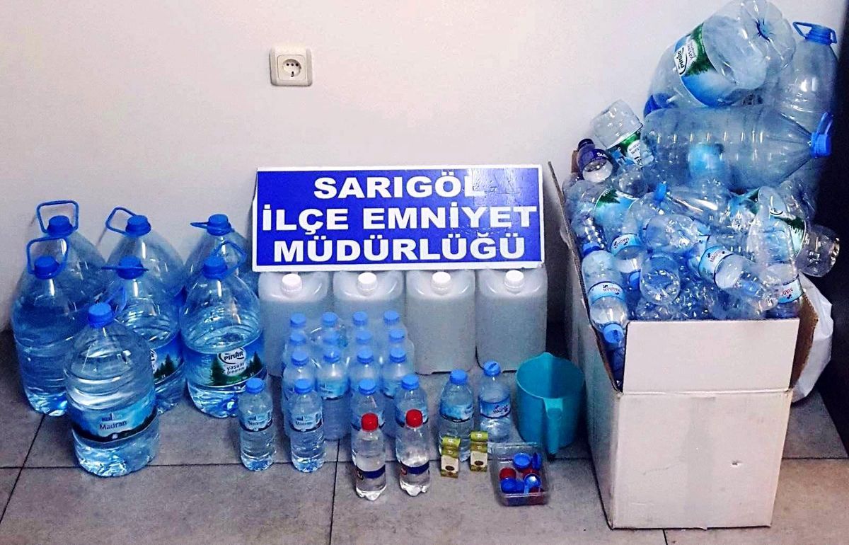 Sarıgöl\'de kaçak alkole suçüstü