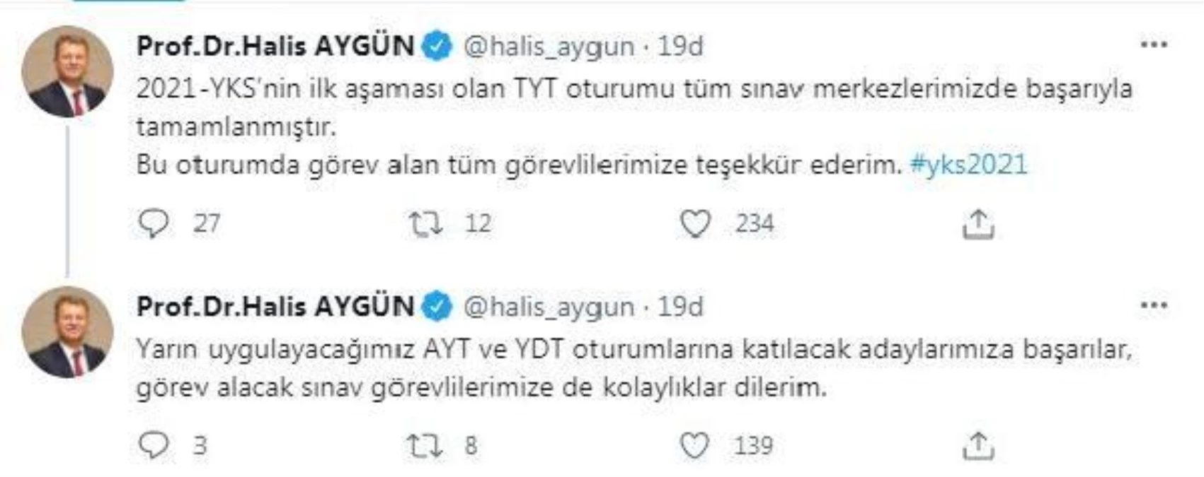 ÖSYM Başkanı Aygün: YKS\'nin ilk aşaması başarıyla tamamlandı