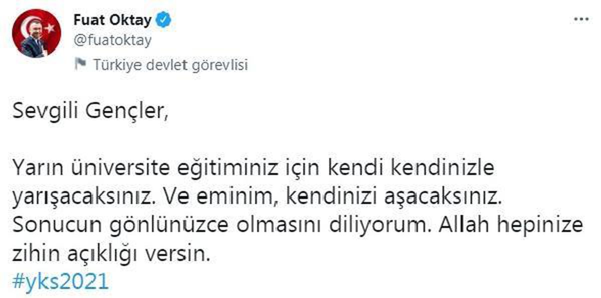 Siyasilerden YKS\'ye girecek öğrencilere başarı mesajları