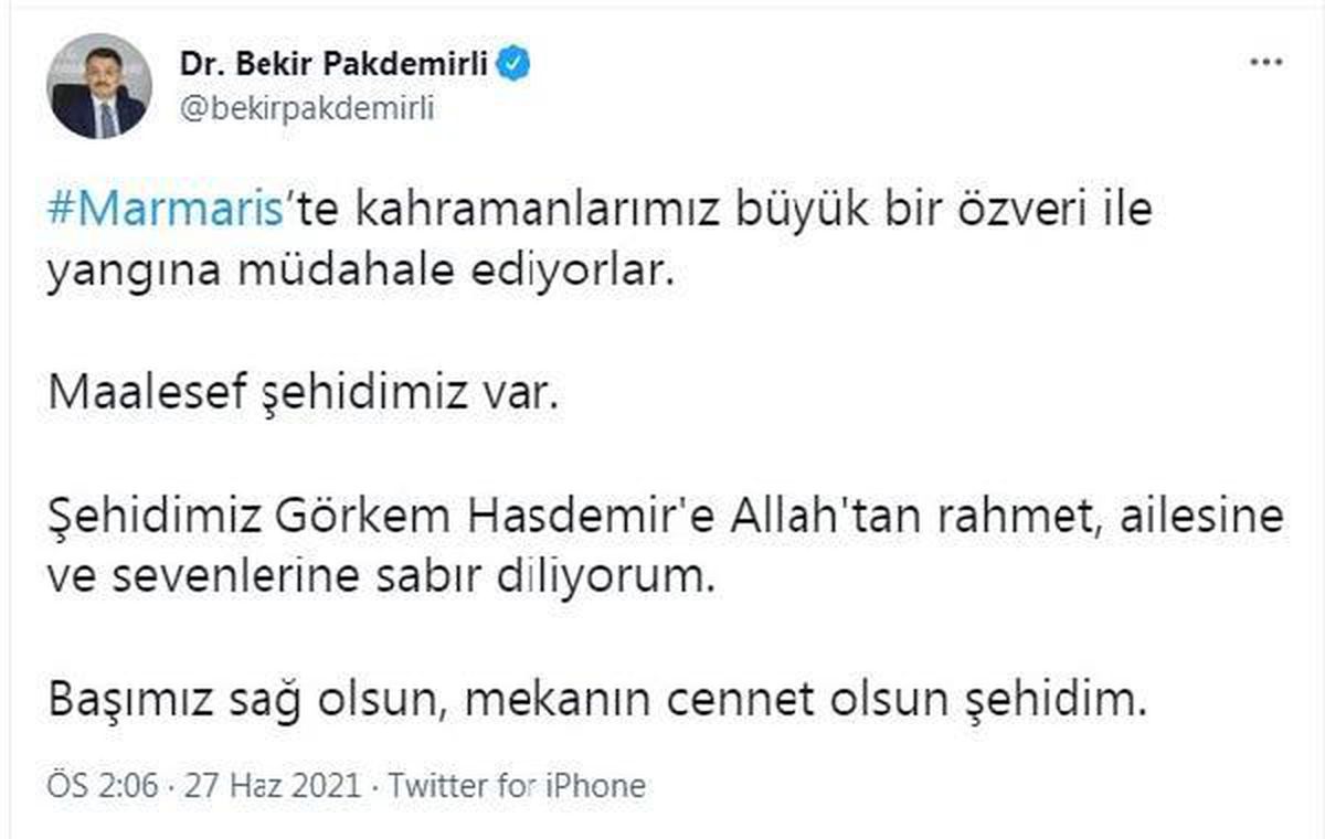 Son dakika haberleri: Marmaris\'te orman yangını; plajdakiler korkuyla izledi (3)
